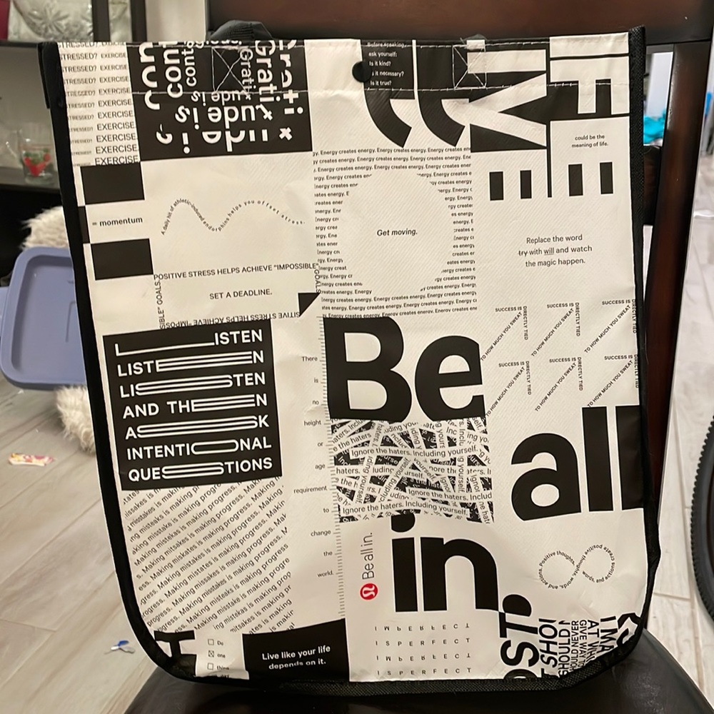 Lululemon large shopping bag